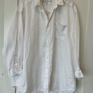 Frank & Eileen White Casual Button Down Shirt - fits like L/XL